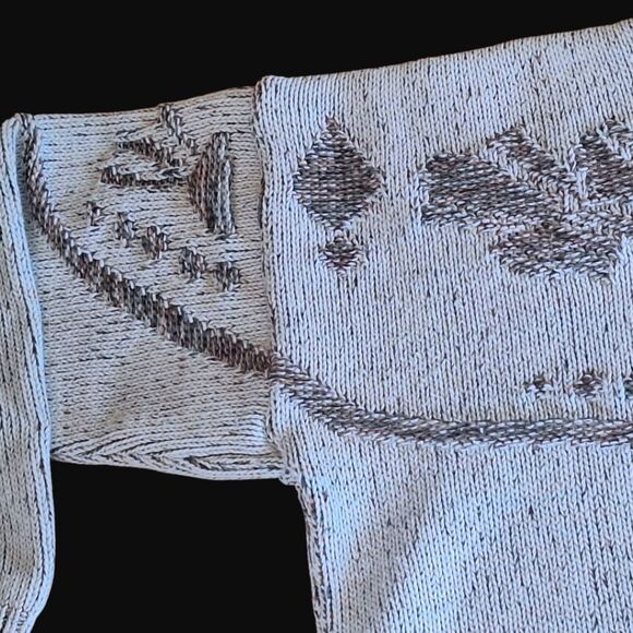 David Brett Vintage Floral Pattern Sweater Knitted Cotton Made in USA size Large - Picture 13 of 16